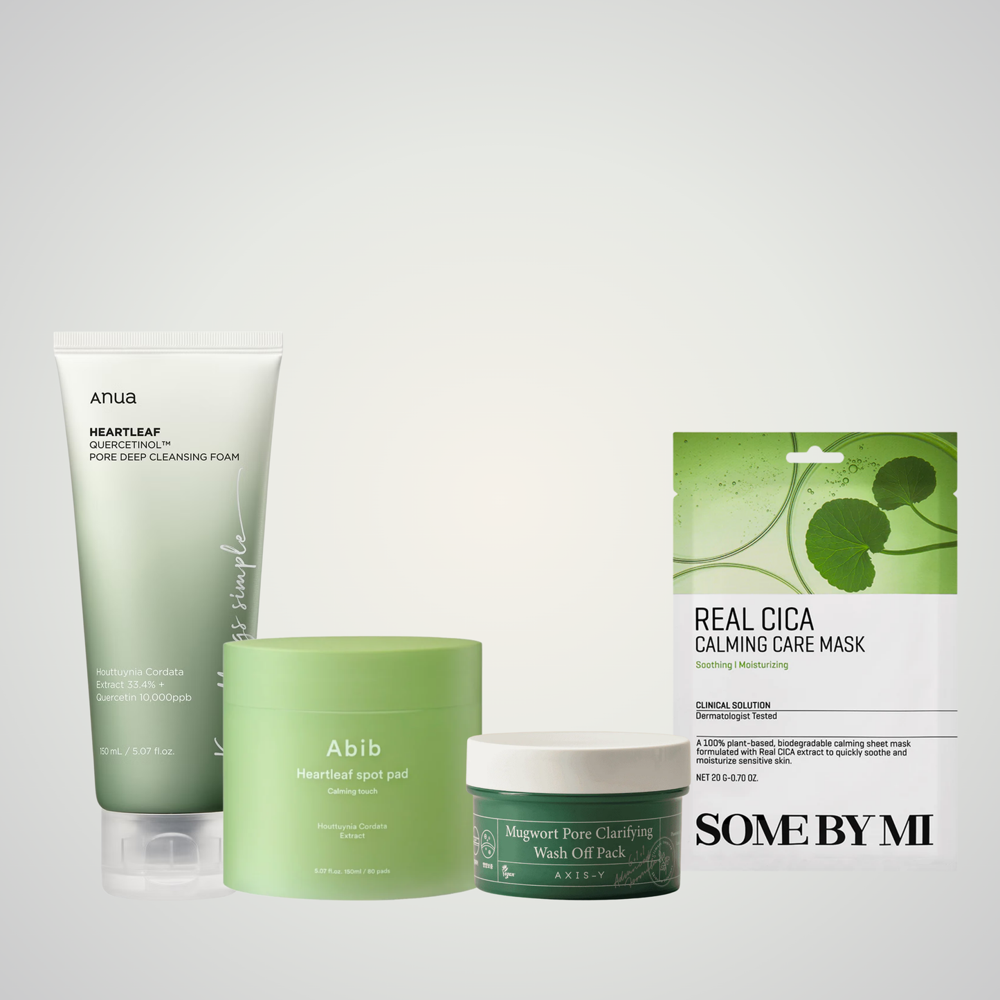 Calm & Cozy Skin Gift Box – Heartleaf, Mugwort & Cica soothing ritual set for sensitive skin by Gaia K-Beauty