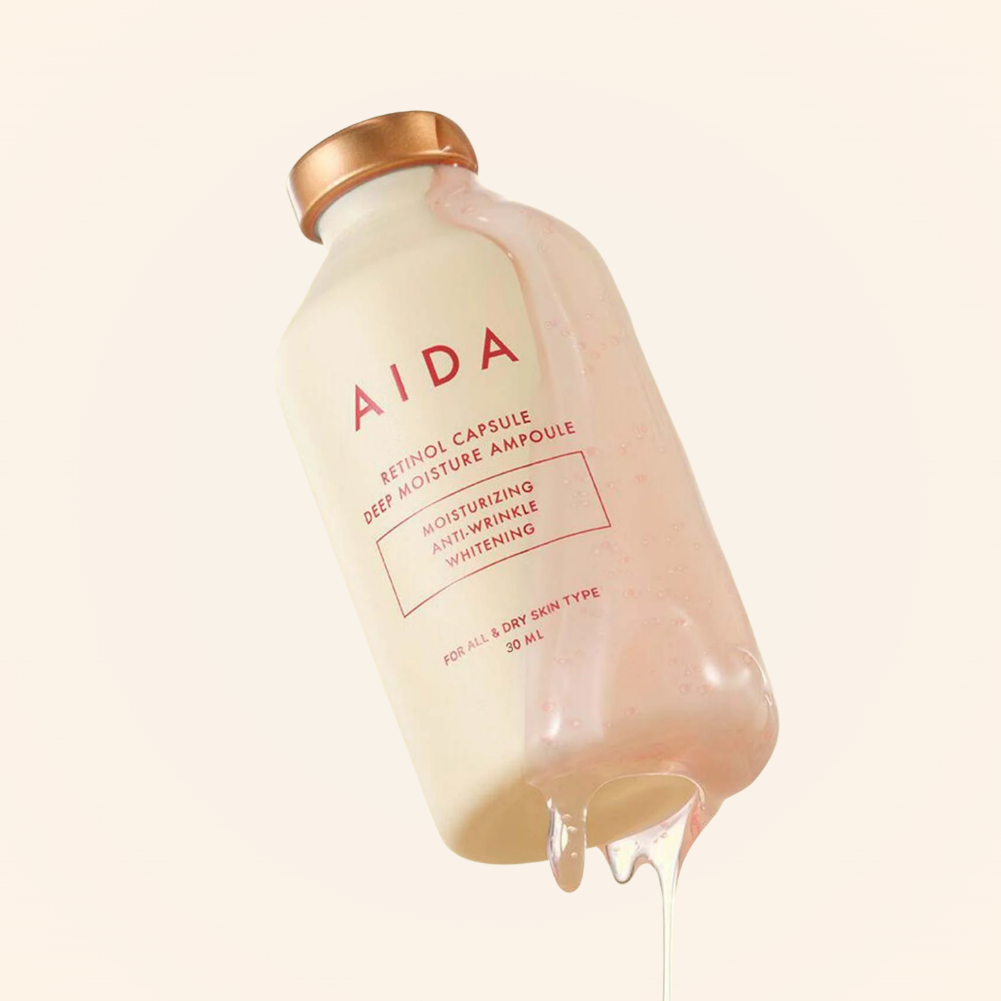 AIDA Retinol Capsule Deep Moisture Ampoule bottle and syringe applicator – intensive wrinkle care serum