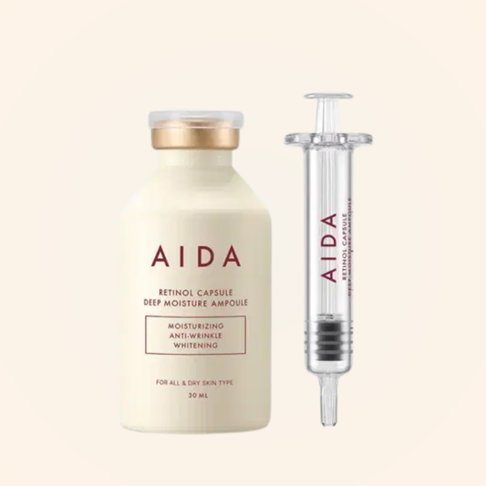 AIDA Retinol Capsule Deep Moisture Ampoule with syringe– moisturizing and brightening skincare