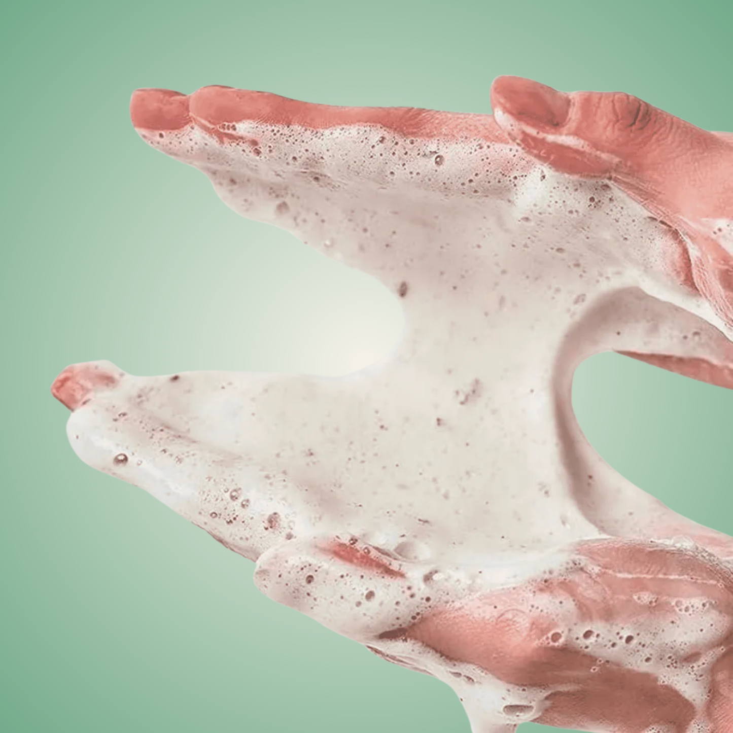 Anua Heartleaf Quercetinol Pore Deep Cleansing Foam lathered in hands – soft foam cleanser for fresh, clean skin.