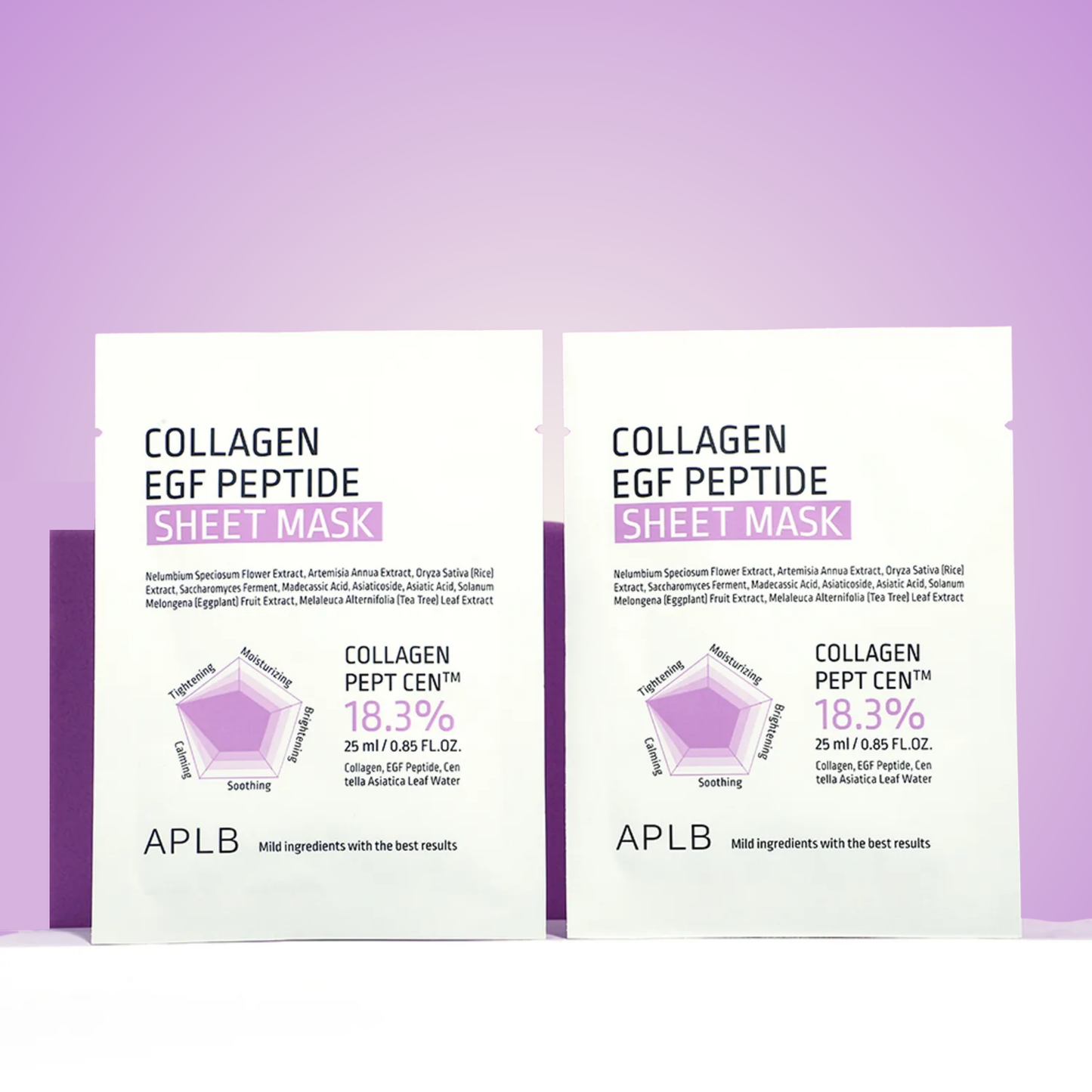 APLB Collagen EGF Peptide Mask display – nourishing anti-aging sheet mask with peptide care
