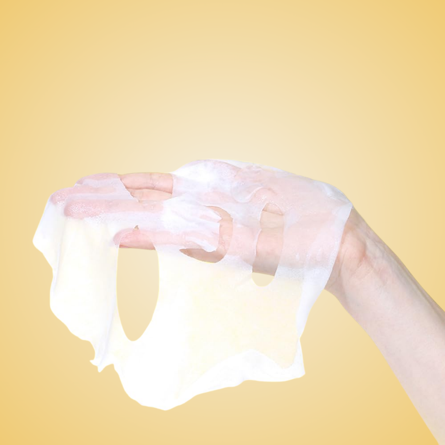Applying APLB Retinol Vitamin C Vitamin E Mask – boosts elasticity and skin radiance