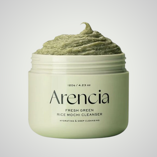 Arencia Fresh Green Rice Mochi Cleanser 120g — hydrating whipped clay cleanser