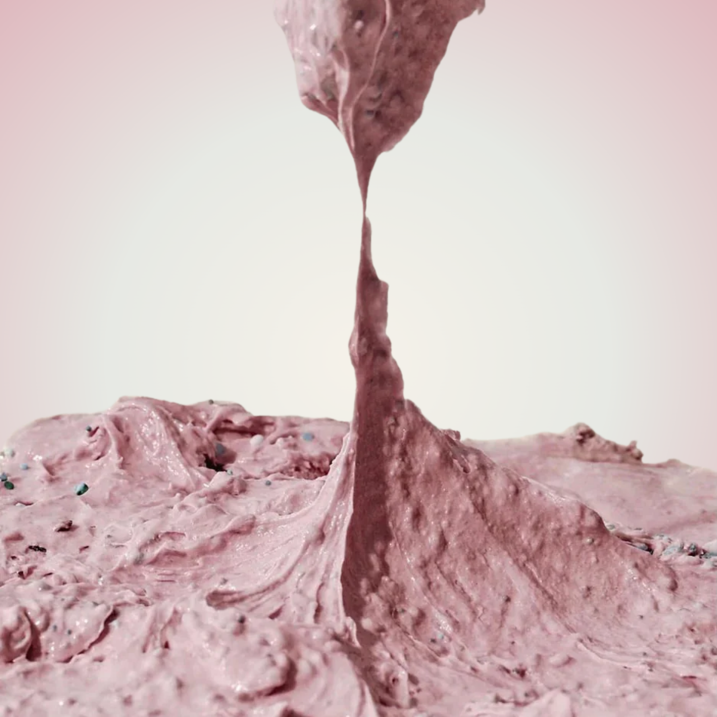 Close-up of Arencia Fresh Rosehip Rice Mochi Cleanser texture – rich, elastic formula that deeply cleanses and nourishes