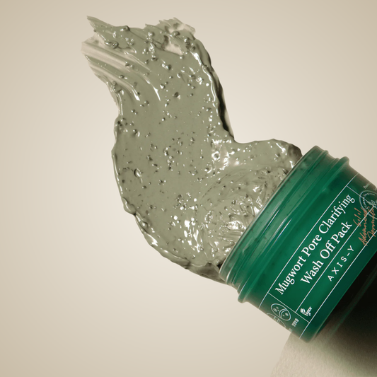 Texture of AXIS-Y Mugwort Wash Off Pack with clay-like finish
