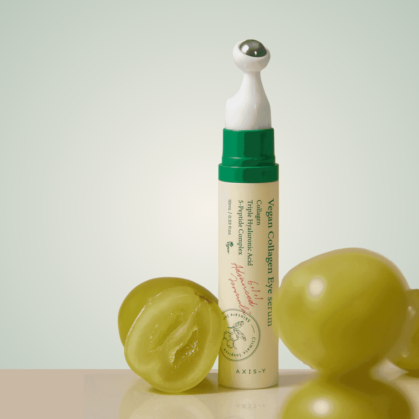 AXIS-Y Eye Serum with Vegan Collagen and fruit-derived vitamin complex to brighten under eyes.