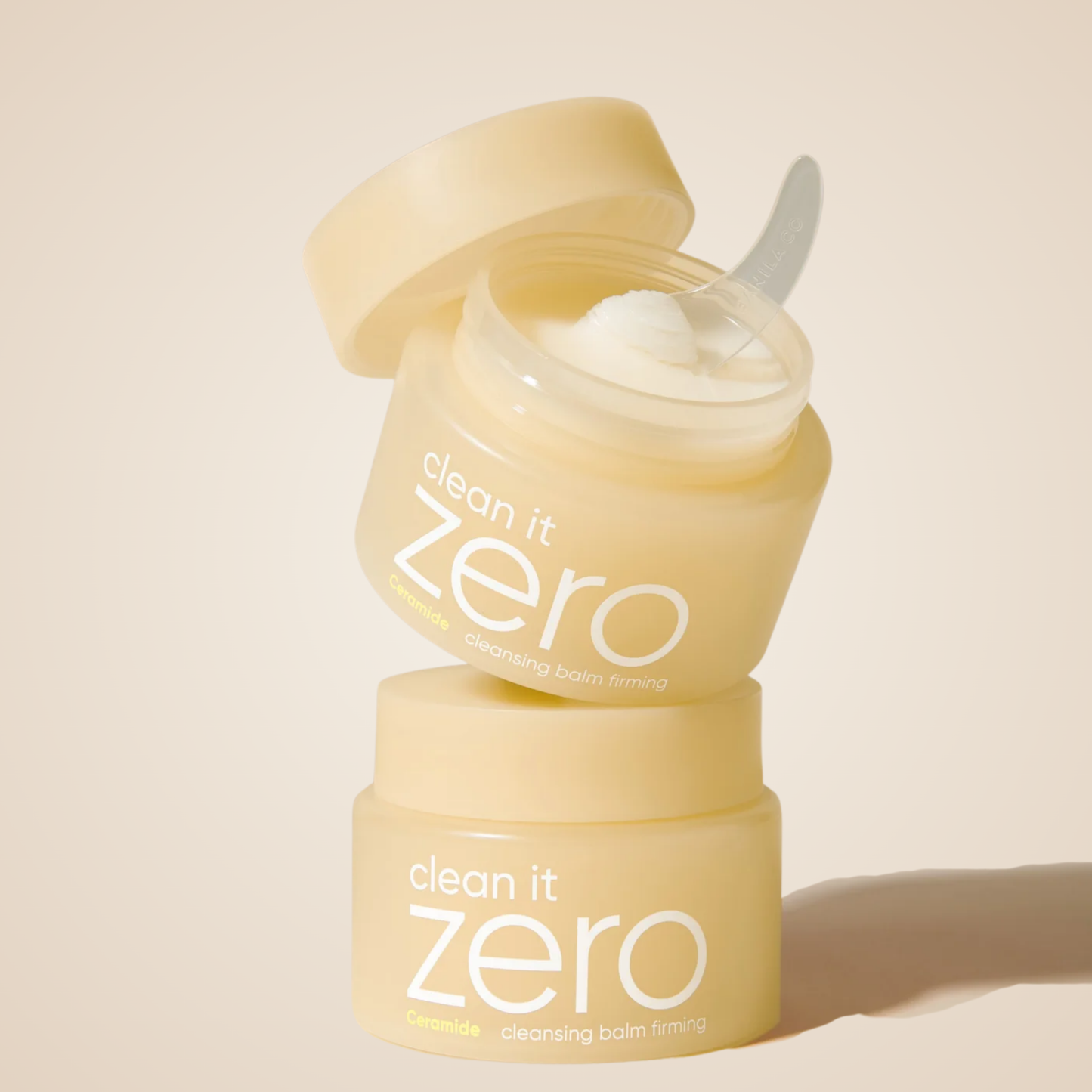 Banila Co Clean It Zero Ceramide Cleansing Balm stacked jars – firming, hydrating, vegan cleansing balm