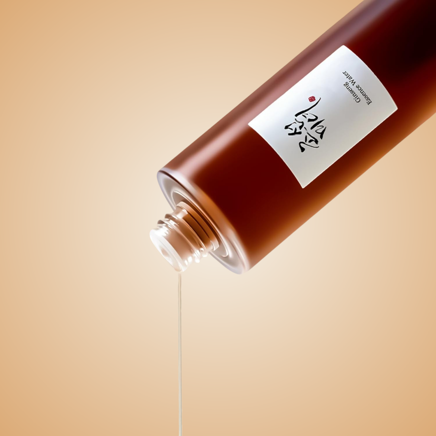 Pouring shot of Beauty of Joseon Ginseng Essence Water showing lightweight, hydrating texture