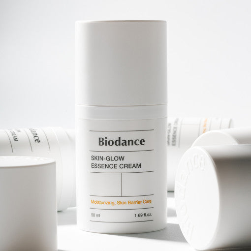 Biodance Skin Glow Essence Cream with packaging for deep hydration and barrier care
