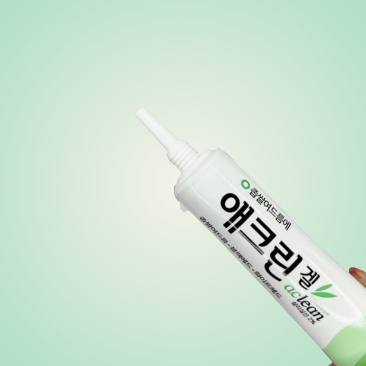 Close-up of Dong-A Pharm Aclean Gel tube – fast-absorbing treatment for clearer skin
