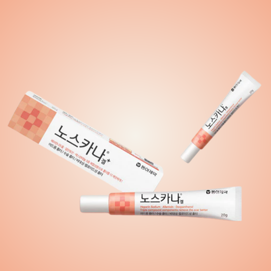 Noscarna Gel tube for acne scar care – brightening and smoothing gel for post-acne recovery