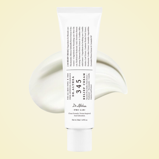 Dr. Althea 345 Relief Cream texture – lightweight formula that calms redness and restores moisture barrier