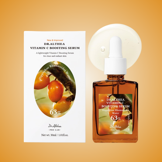 Dr. Althea Vitamin C Boosting Serum with packaging – antioxidant facial serum for glow and radiance