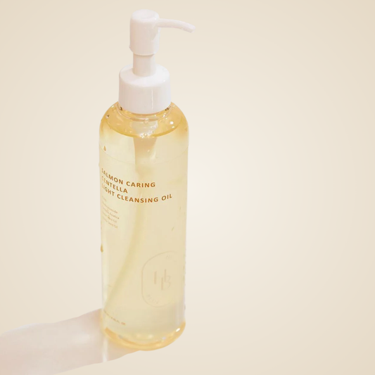 Heveblue Salmon Caring Centella Light Cleansing Oil – lightweight daily oil cleanser to remove makeup and impurities.
