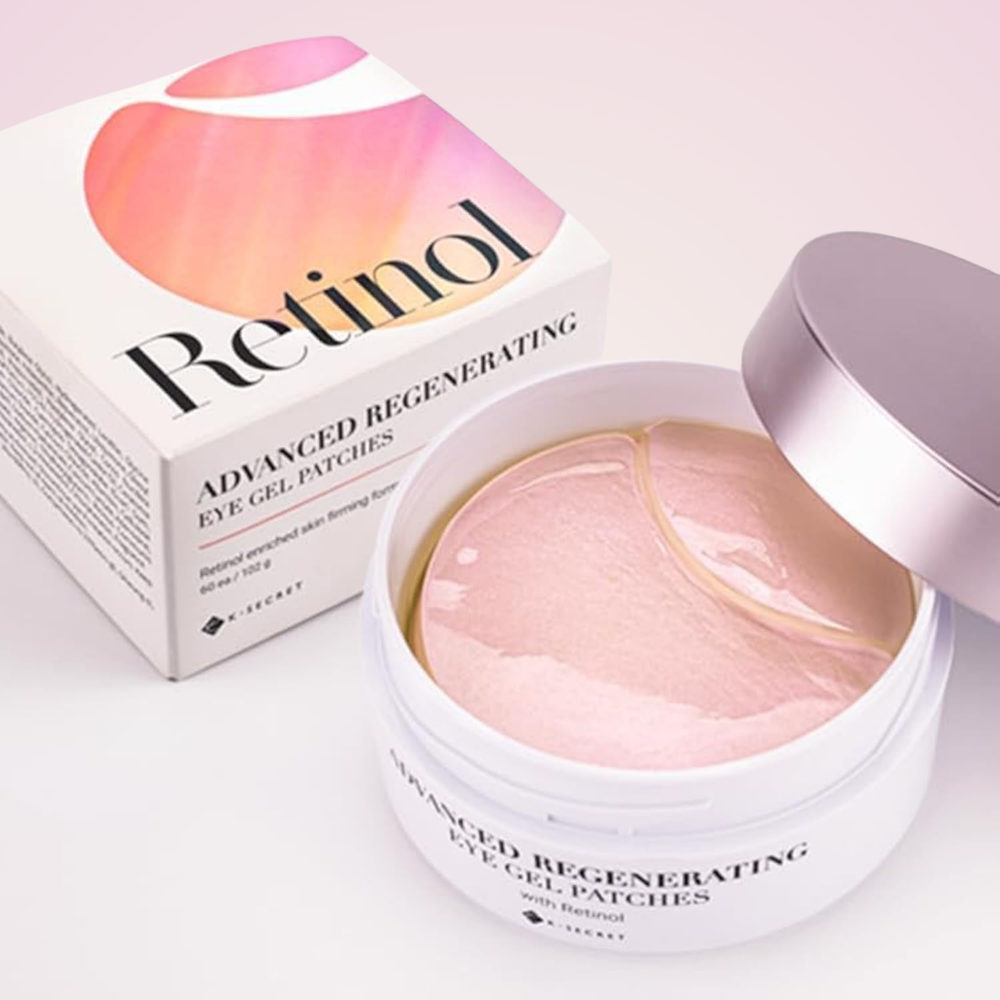 KSECRET Advanced Regenerating Eye Gel Patches with box – firming retinol care for dark circles
