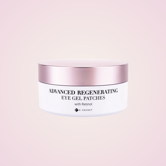 KSECRET eye gel patches in rose-gold jar – advanced regenerating formula for tired eyes