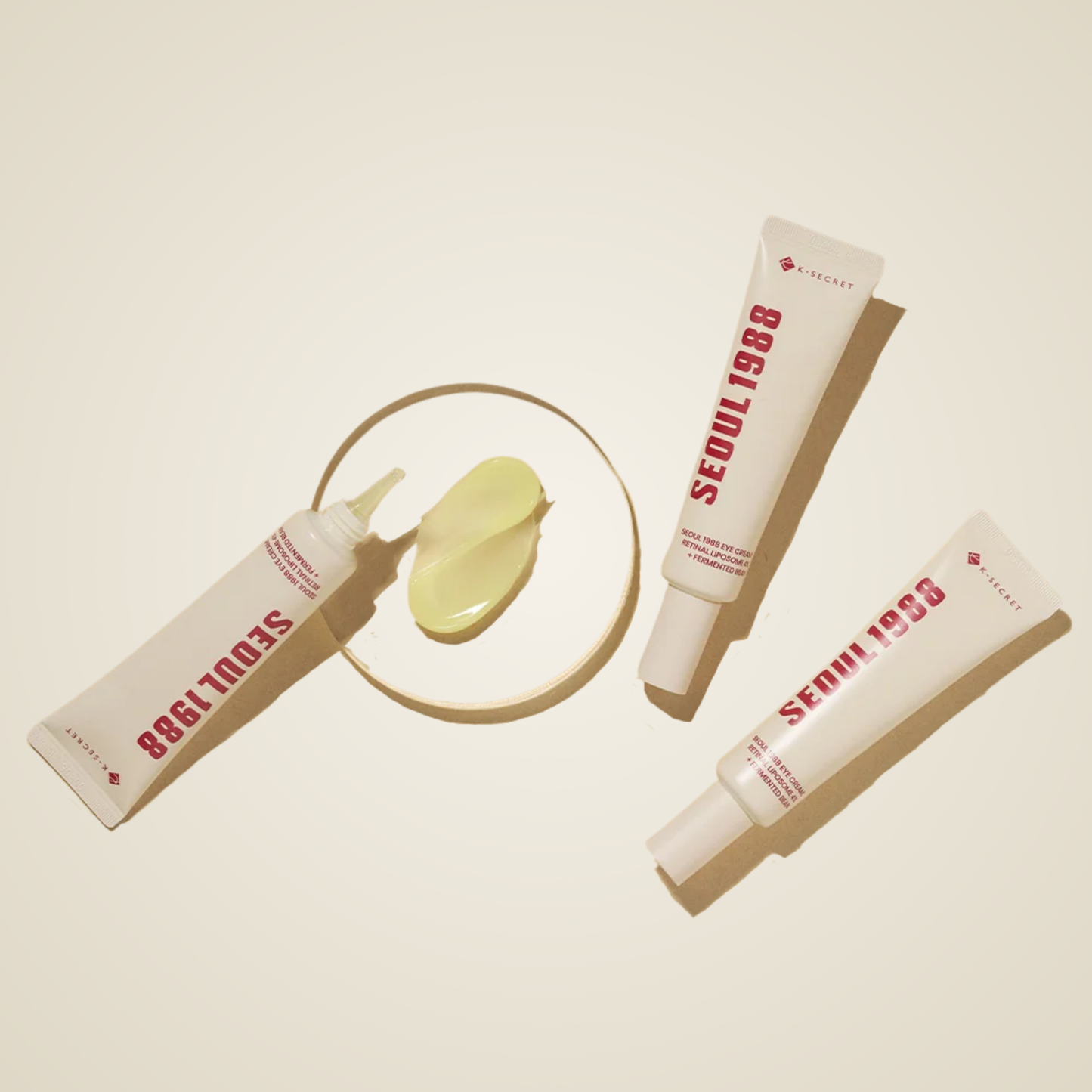 Texture swatch of KSECRET SEOUL 1988 Eye Cream – smooth, brightening balm finish