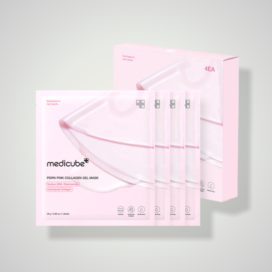 Medicube PDRN Pink Collagen Gel Mask multipack – collagen sheet masks for hydration and firming care.