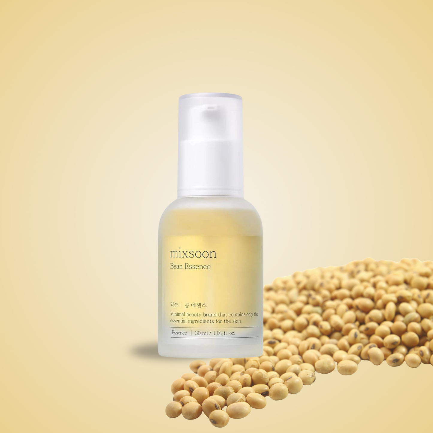 mixsoon Bean Essence – deeply moisturizing Korean essence enriched with fermented soybean extract.