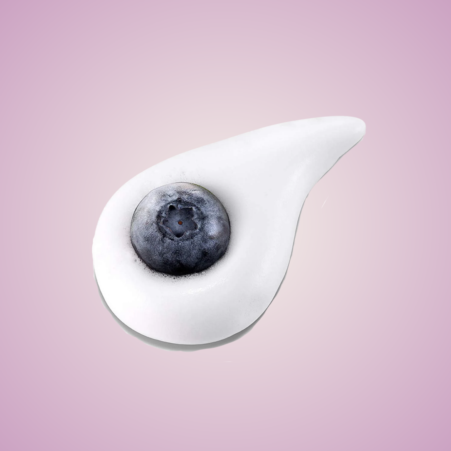 Texture of NEOGEN Real Fresh Foam Blueberry with whole blueberry on creamy foam drop – gentle cleanser detail