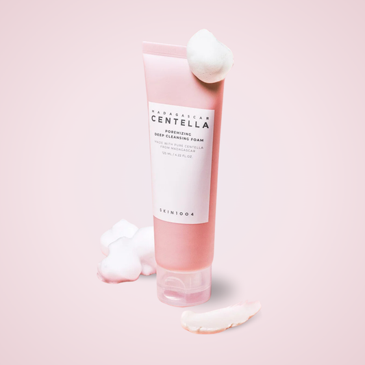 SKIN1004 Madagascar Centella Poremizing Deep Cleansing Foam with soft foam texture – purifying cleanser for smooth skin.