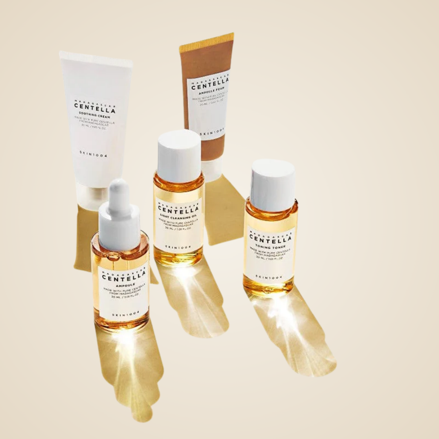 SKIN1004 Travel Kit – soothing Centella minis for hydration, barrier care, and calm skin on the go.
