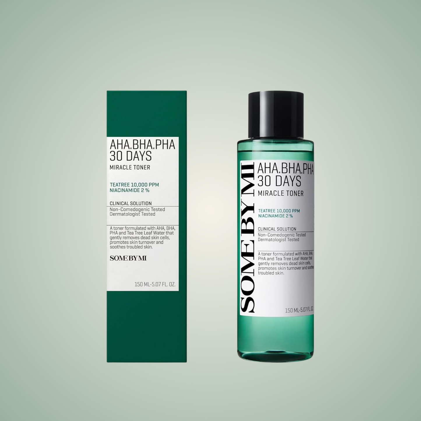 SOME BY MI Miracle Toner with packaging – daily exfoliating formula that minimizes pores and balances oil