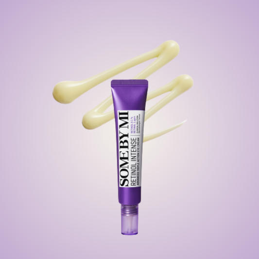 SOME BY MI Retinol Intense Eye Cream with creamy yellow texture – triple action formula for fine lines and firmness
