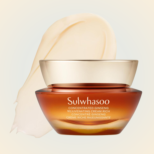 Texture of Sulwhasoo Concentrated Ginseng Rejuvenating Cream Rich – rich nourishing formula that smooths and revitalizes skin