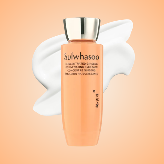 Texture of Sulwhasoo Concentrated Ginseng Rejuvenating Emulsion – silky, nourishing formula that absorbs effortlessly