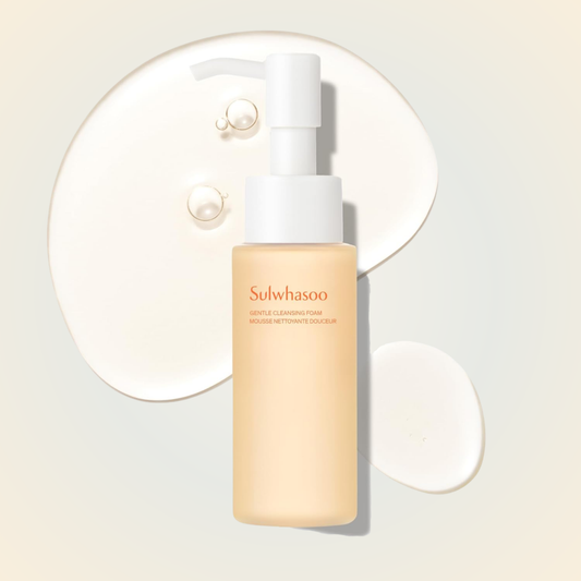 Sulwhasoo Gentle Cleansing Foam Mini with creamy texture – purifies and refreshes without stripping moisture
