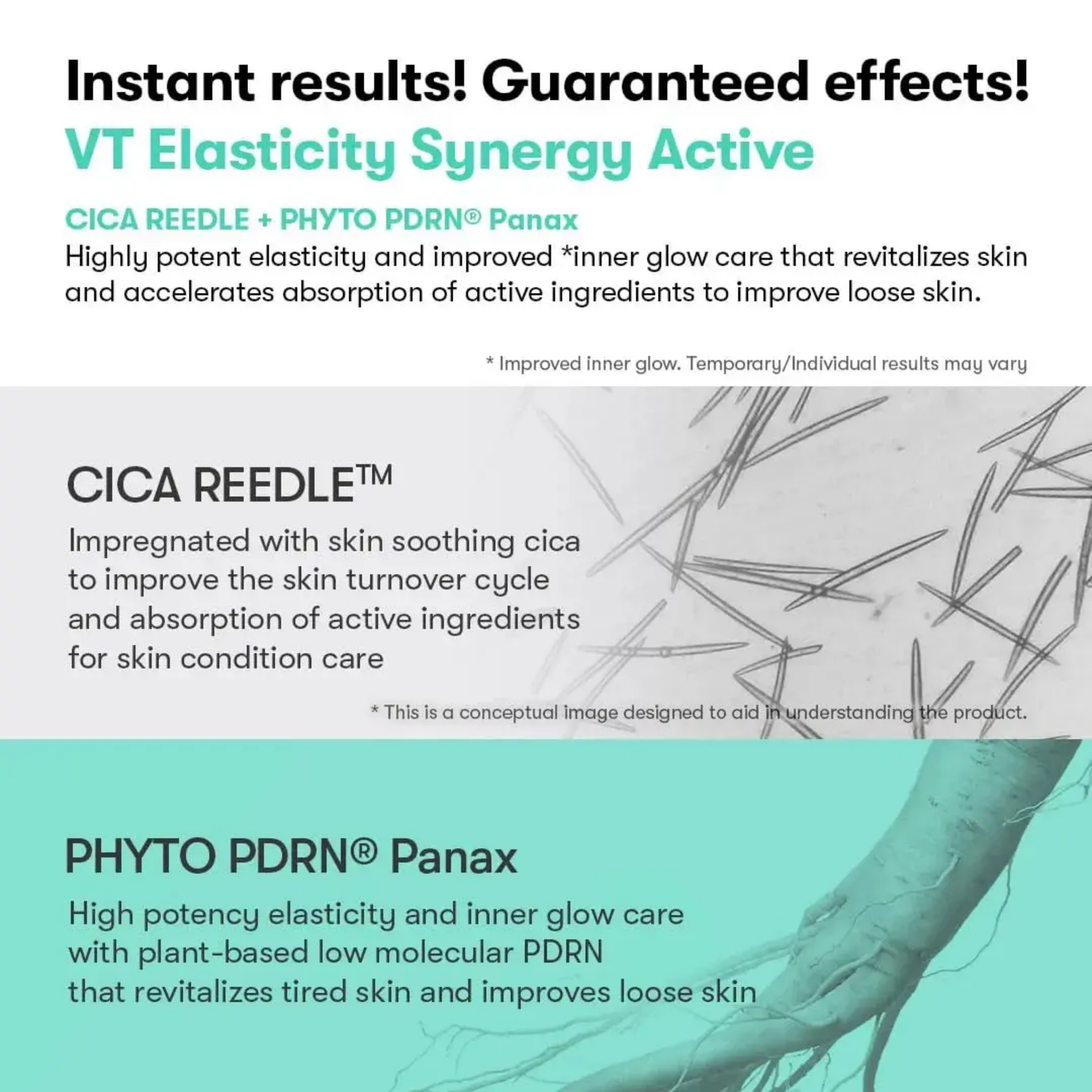 VT PDRN Reedle Shot 300 ingredient highlight – CICA Reedle and PHYTO PDRN Panax for elasticity and renewal