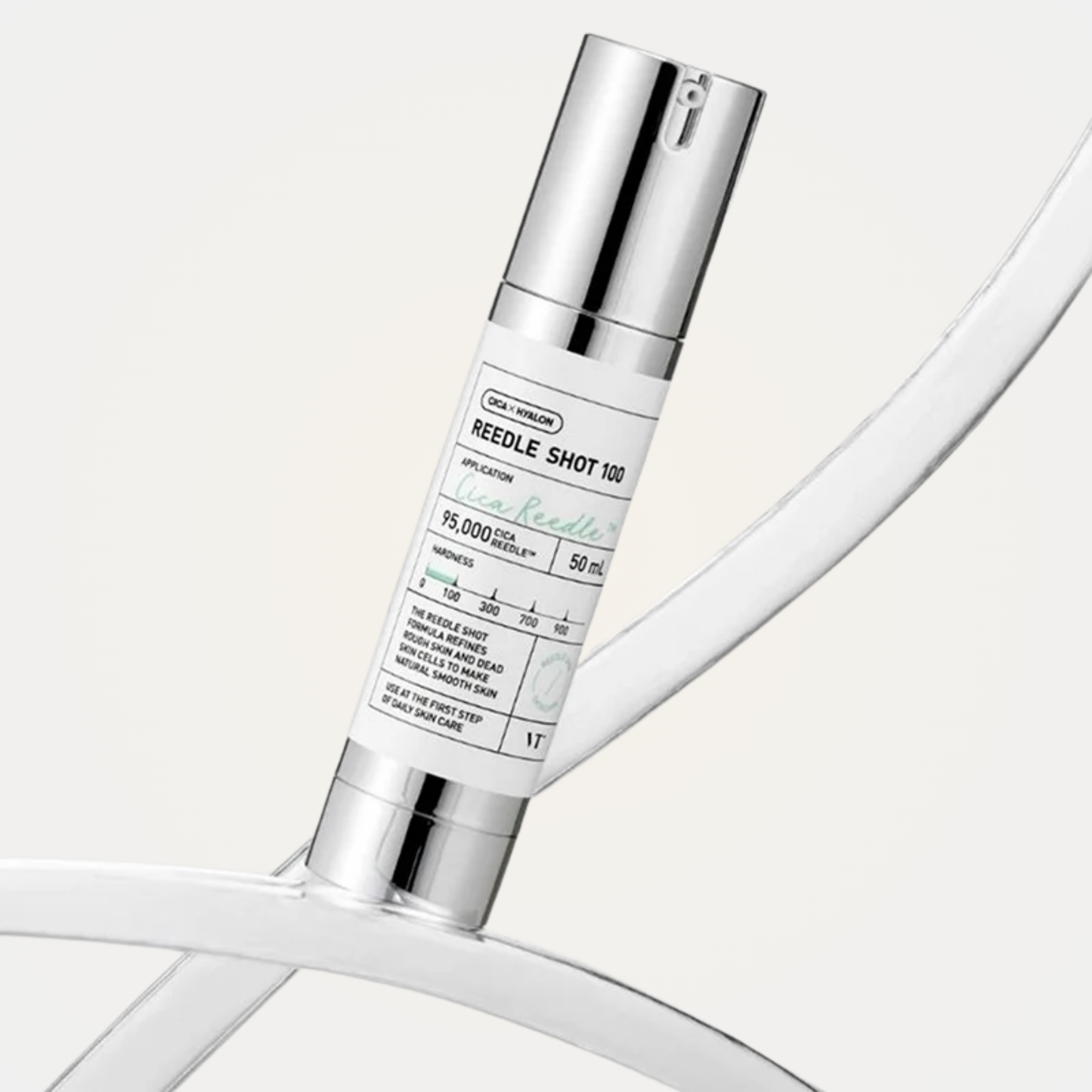 VT Reedle Shot 100 exfoliating serum – lightweight daily care to calm skin and boost absorption.