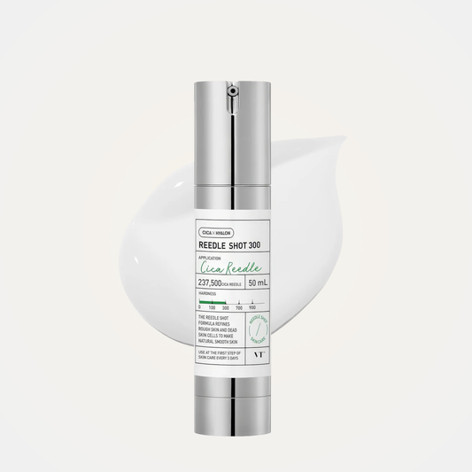 VT Reedle Shot 300 with cream texture – skincare serum to improve skin softness and clarity.