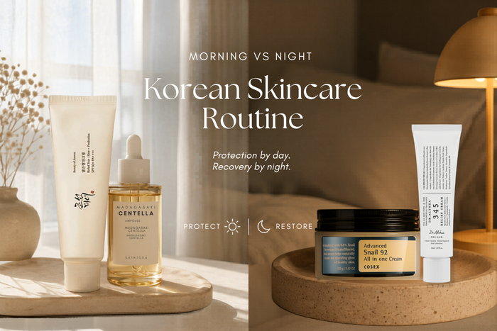 Morning vs Night Korean Skincare Routine