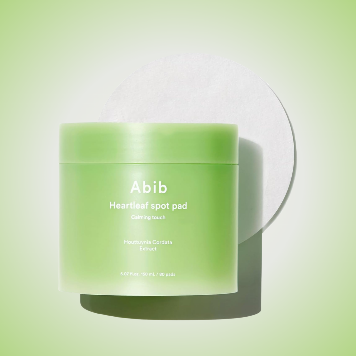 Abib Heartleaf Spot Pad showing pre-soaked pads for calming sensitive skin