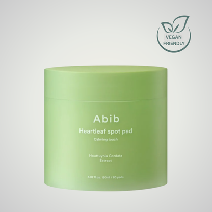 Abib Heartleaf Spot Pad Calming Touch 80 Pads – vegan-friendly soothing toner pads with houttuynia cordata extract