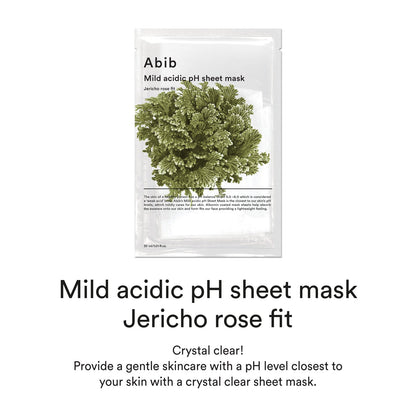 Abib Mild Acidic pH Sheet Mask Jericho Rose Fit packaging front view