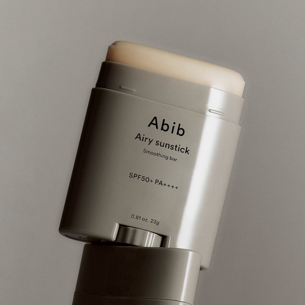abib sunstick applied over makeup for easy reapplication