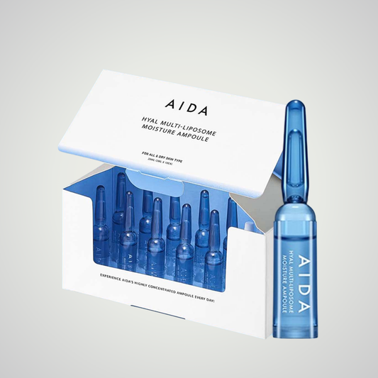 AIDA Hyal Multi-Liposome Moisture Ampoule 2 ml × 10 – deep hydration ampoules with multi-layer hyaluronic acid