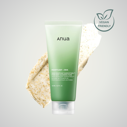 Anua Heartleaf Quercetinol Pore Deep Cleansing Foam 150ml – vegan friendly pore care cleanser with heartleaf extract