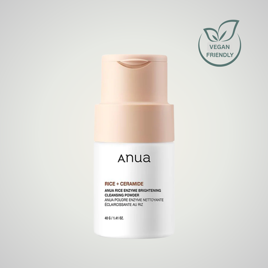 Anua Rice Enzyme Brightening Cleansing Powder 40g – gentle powder-to-foam cleanser with rice and ceramide.