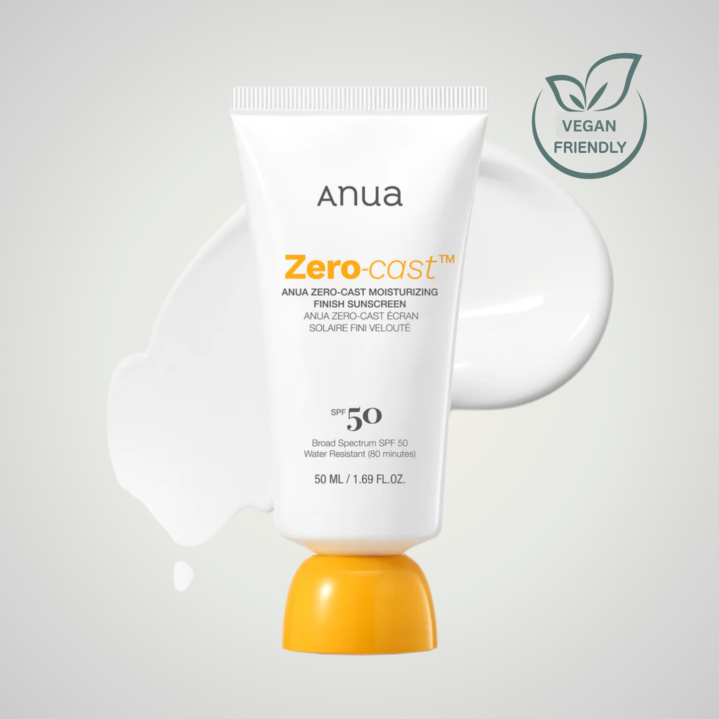 Anua Zero-Cast Moisturizing Finish Sunscreen SPF50+ PA++++ 50ml