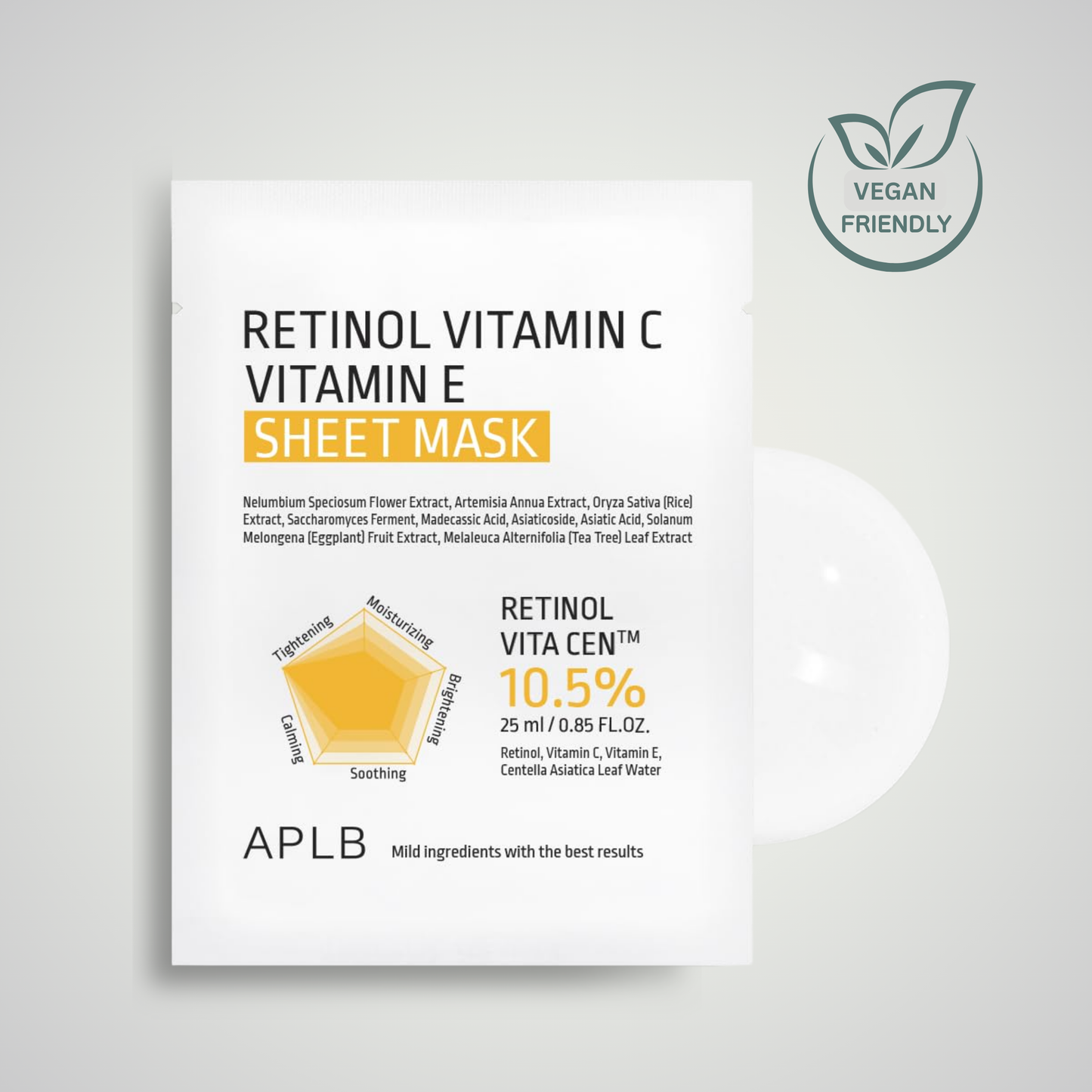 APLB Retinol Vitamin C Vitamin E Sheet Mask 25ml