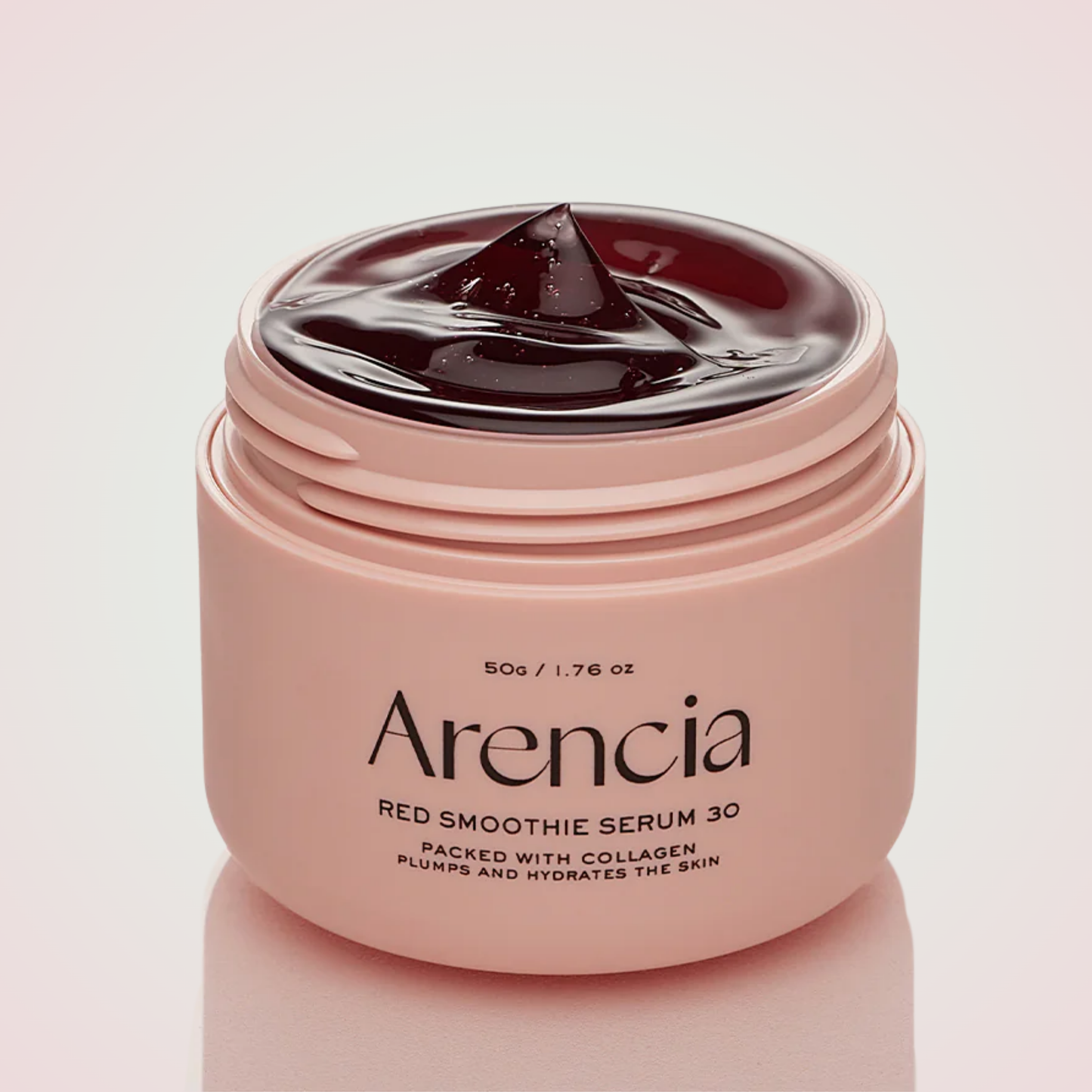 Arencia Fresh Red Smoothie Serum 30 revealing rich jelly-like texture with berry antioxidants