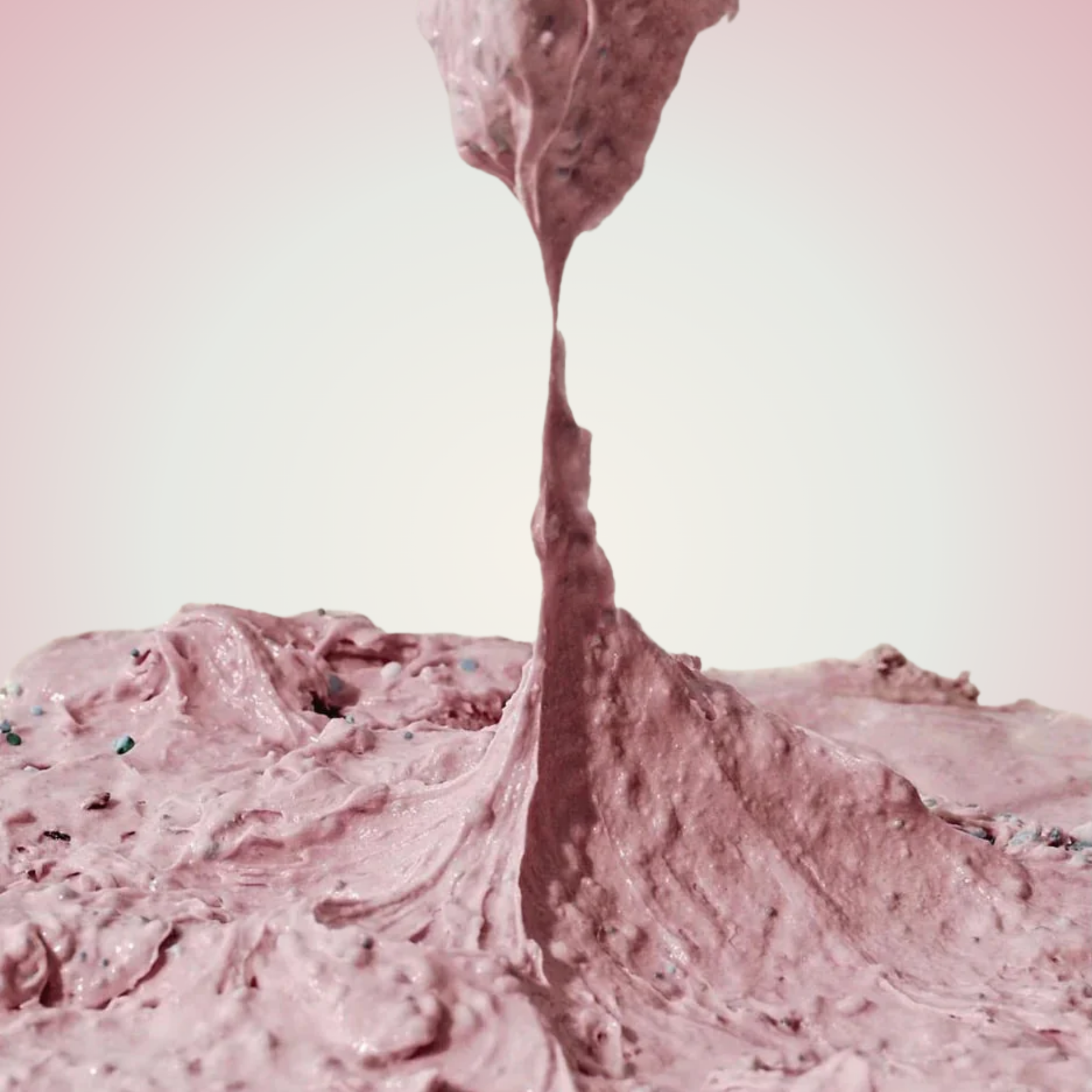 Close-up of Arencia Fresh Rosehip Rice Mochi Cleanser texture – rich, elastic formula that deeply cleanses and nourishes