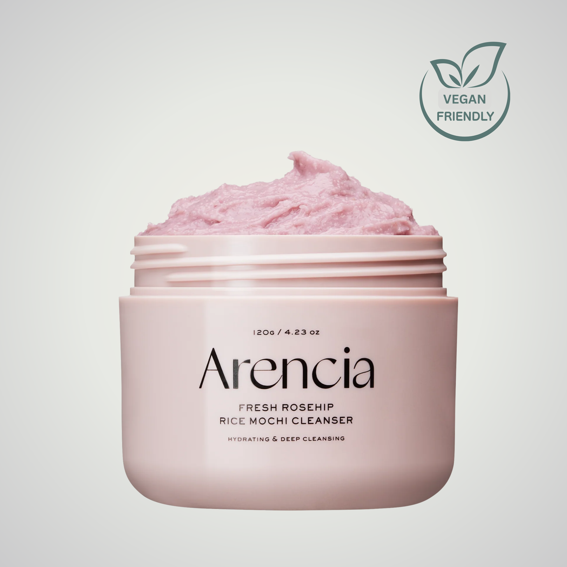 Arencia Fresh Rosehip Rice Mochi Cleanser 120g – vegan deep cleanser with rice and rosehip for soft, bright skin