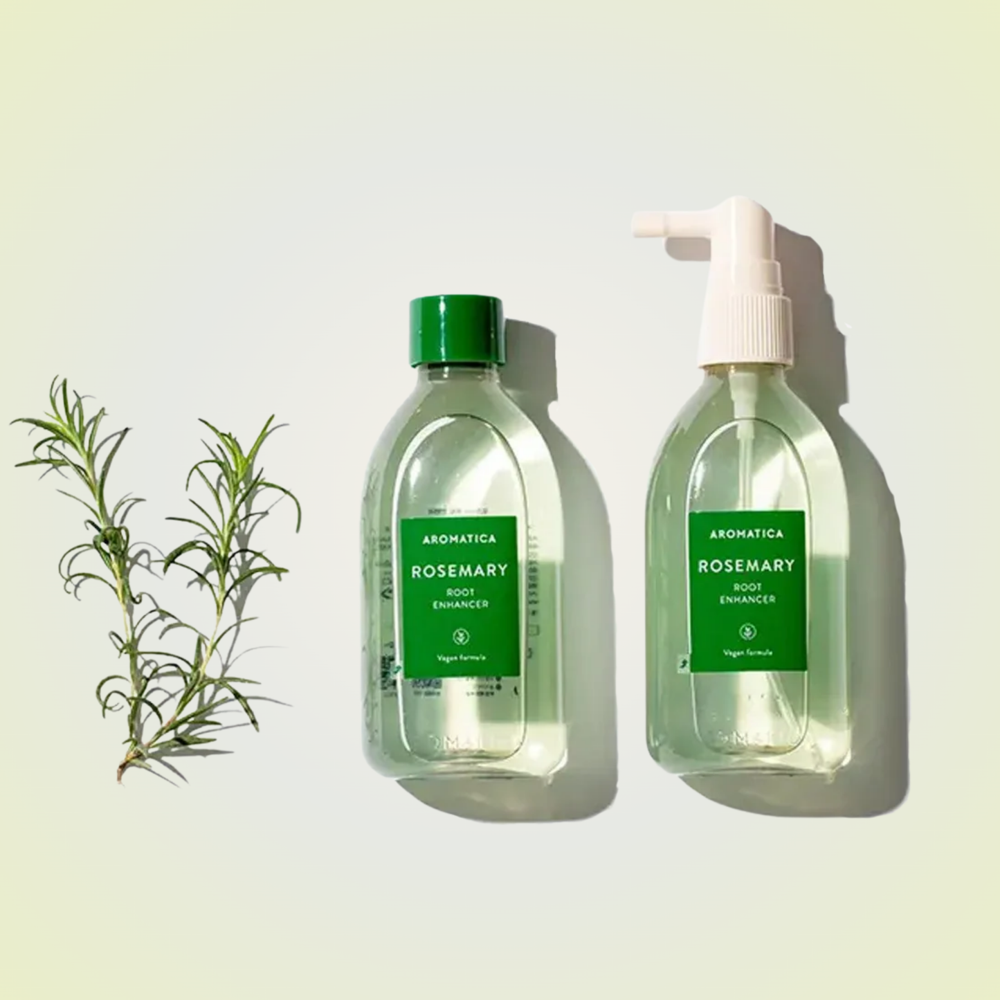 Two bottles of Aromatica Rosemary Root Enhancer – nourishing and balancing scalp treatment