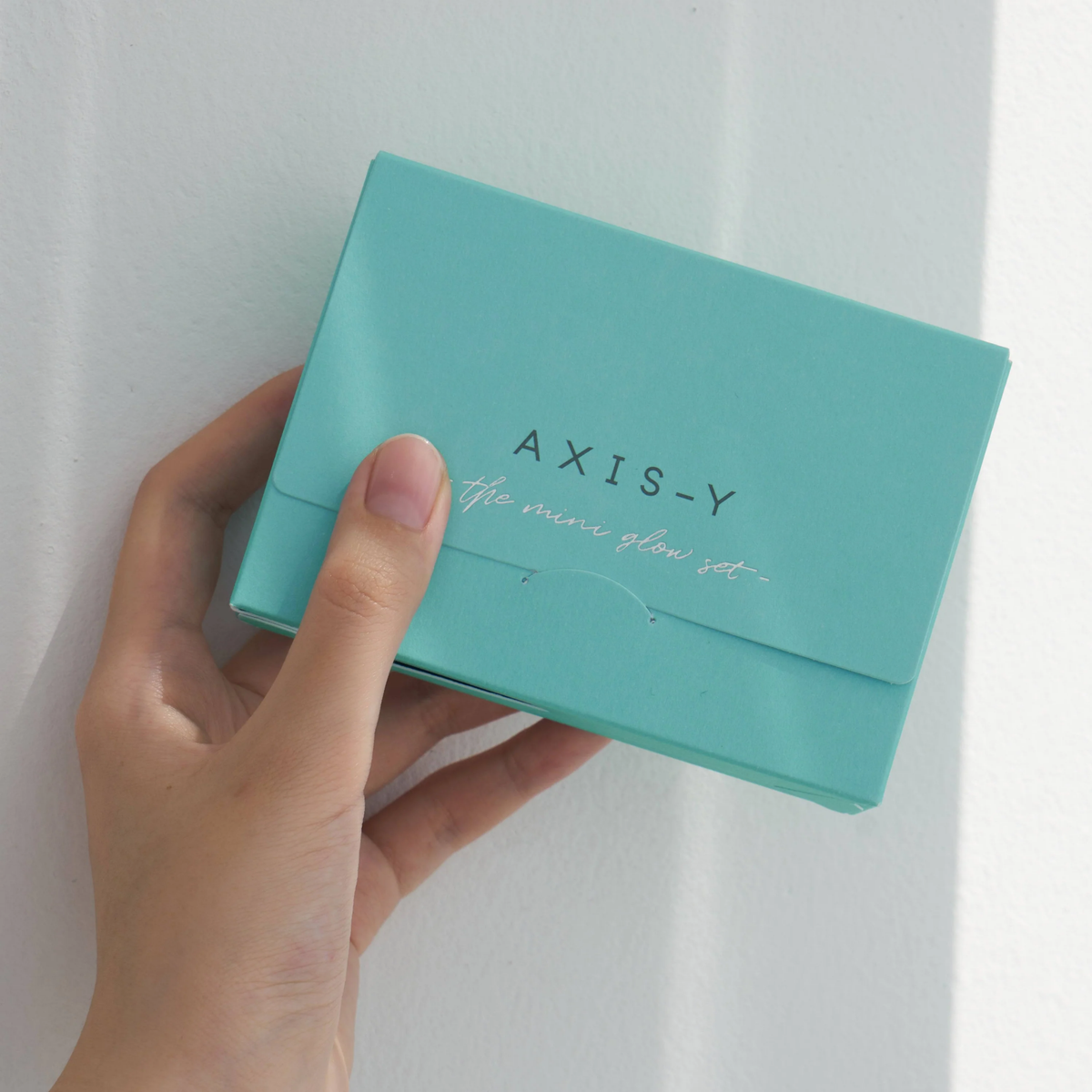 AXIS-Y Mini Glow Korean skincare gift set with stickers and gift card