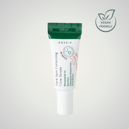 AXIS-Y Dark Spot Correcting Glow Serum – niacinamide brightening serum for uneven skin tone.